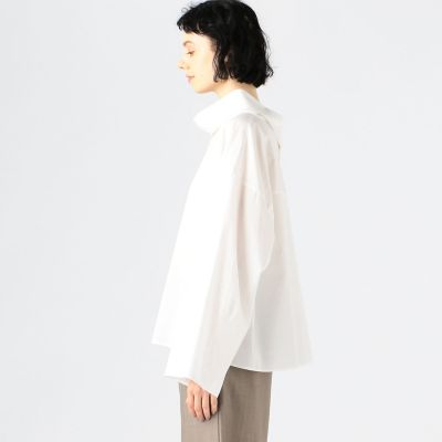 ベーシックコットン　ハイネックブラウス