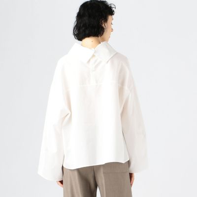 ベーシックコットン　ハイネックブラウス