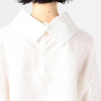 ベーシックコットン　ハイネックブラウス