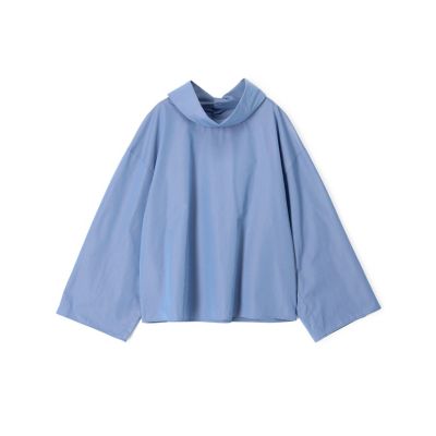 ベーシックコットン　ハイネックブラウス