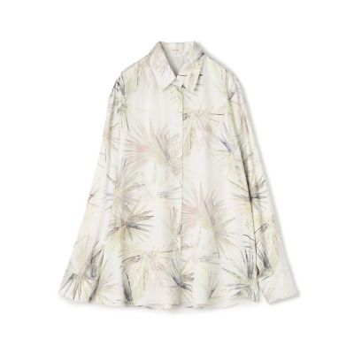 パームブランチプリント　ベーシックシャツ