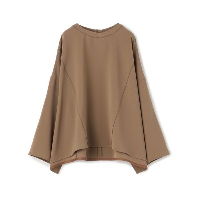 ライトダブルジョーゼット　クルーネックブラウス