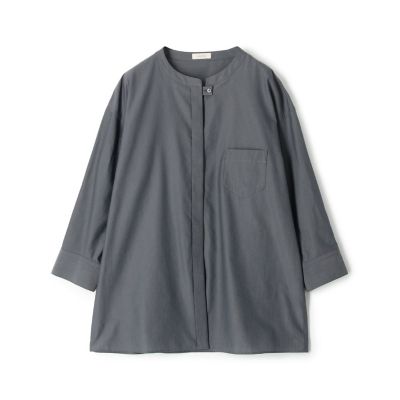 コットンキュプラコードボイル　クルーネックシャツ