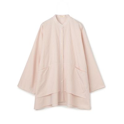 ＜maison TOMORROWLAND＞マイクロコットンツイル　バンドカラーブラウス