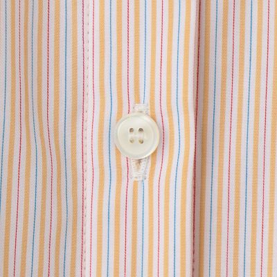 マイクロコットンツイル　バンドカラーブラウス