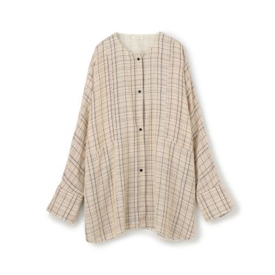 ＜maison TOMORROWLAND＞ライトビスコース　クルーネックシャツ