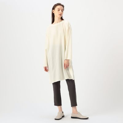 ハイツイストジョーゼット ボートネックチュニックブラウス | maison