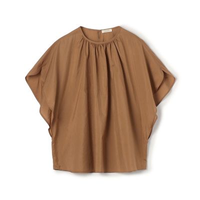 コットンシルクタイプライター ハーフスリーブブラウス | maison