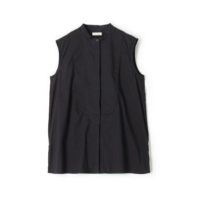 ＜maison TOMORROWLAND＞コットンストレッチブロード　ブザムノースリーブブラウス