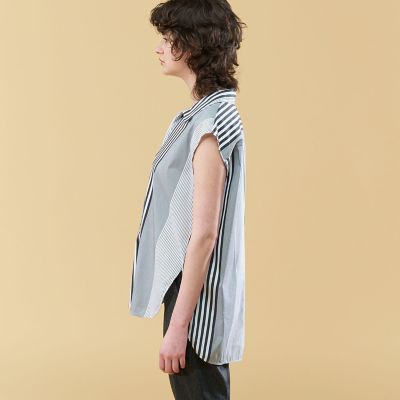 【MACPHEE】コットンブロード フレンチスリーブブラウス　タックブラウス MACPHEE - 【MACPHEE】コットンブロード フレンチスリーブ