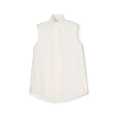 ＜maison TOMORROWLAND＞スビンコットンツイル　ハイネックノースリーブブラウス