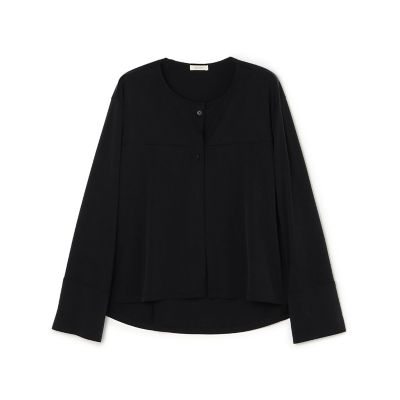 ＜maison TOMORROWLAND＞ファインキュプラインターロック　クルーネックブラウス