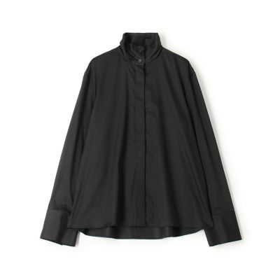 ＜maison TOMORROWLAND＞ソフトストレッチサテン　ハイネックシャツ