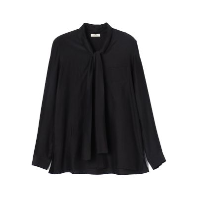 レーヨンシルクソフトサテニッシュ ボウタイブラウス | maison