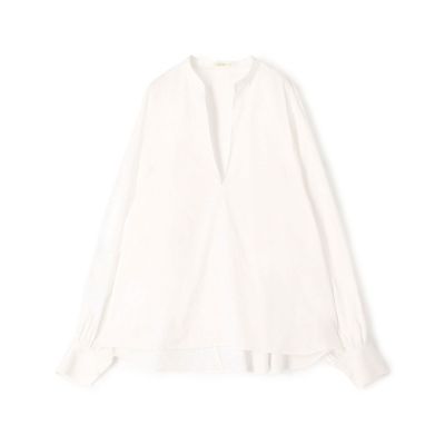 コットンタイプライター ギャザードブラウス | maison