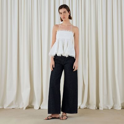 2025 DES PRES コットンナイロンバスケット ペプラムドールトップス コットンナイロンバスケット ペプラムドールトップス | maison