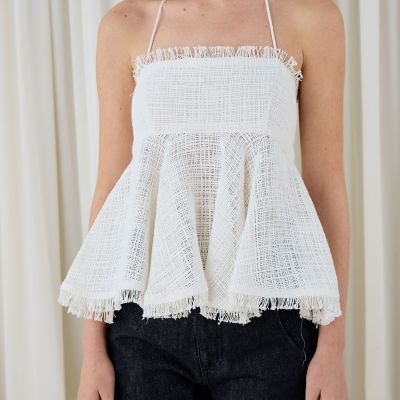 2025 DES PRES コットンナイロンバスケット ペプラムドールトップス コットンナイロンバスケット ペプラムドールトップス | maison