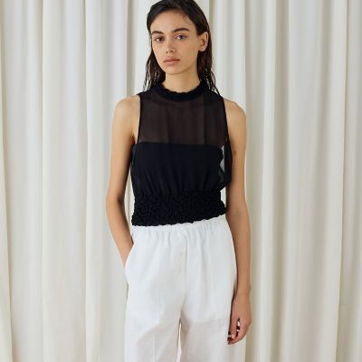 シャーリングシルク　タンクトップ