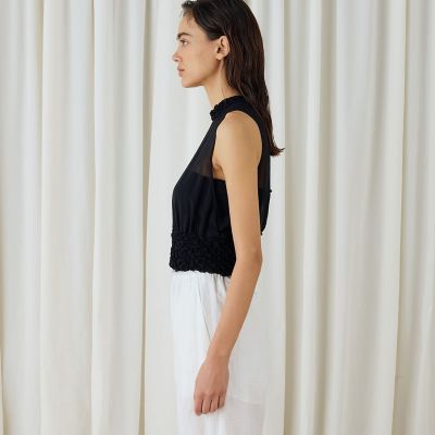 シャーリングシルク　タンクトップ