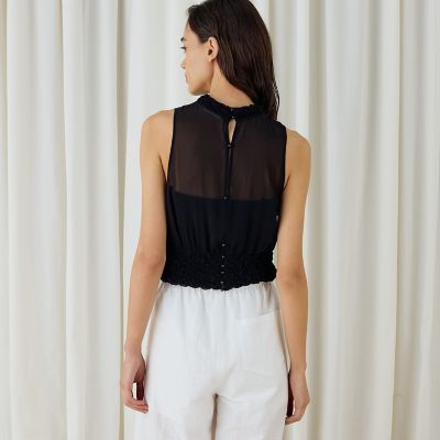 シャーリングシルク　タンクトップ