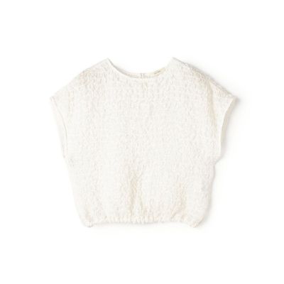 シャーリングシルク　ショートプルオーバー