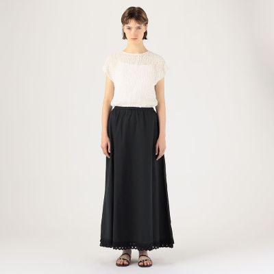 シャーリングシルク　ショートプルオーバー