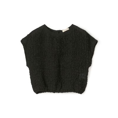 シャーリングシルク　ショートプルオーバー