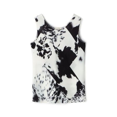 ＜maison TOMORROWLAND＞カウハイドプリント　ノースリーブトップス