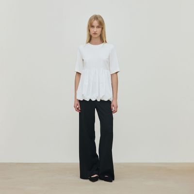 コットンタイプライター コンビバルーンプルオーバー | maison