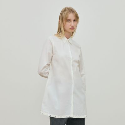 お値下げ☆HERMES 未使用チュニックシャツコットンツイル スビンコットンツイル チュニックシャツ | maison TOMORROWLAND