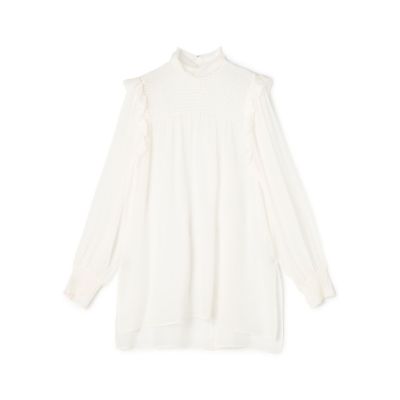 【送料無料】maison TOMORROWLAND/メゾン トゥモローランド シルクシフォン チュニックブラウス 11ホワイト トップス【三越伊勢丹/公式】