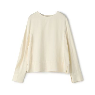 ＜maison TOMORROWLAND＞レーヨンサテン　クルーネックプルオーバー