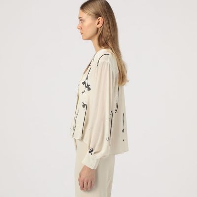 Yves Saint Laurent フローラルプリント コットン ブラウス ウィメンズ シャツ＆トップス | サンローラン | YSL