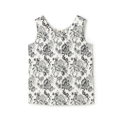 マリンレースエンブロイダリー ノースリーブトップス | maison