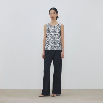 マリンレースエンブロイダリー ノースリーブトップス | maison