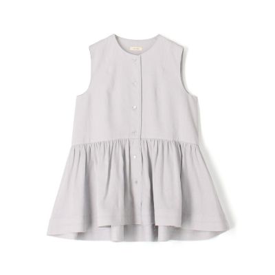 ＜maison TOMORROWLAND＞【予約商品６月上旬以降順次お届け】リネンラミーシルク　ギャザーペプラムブラウス