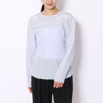 レーヨンワッシャークロス　クルーネックプルオーバー