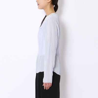 レーヨンワッシャークロス　クルーネックプルオーバー
