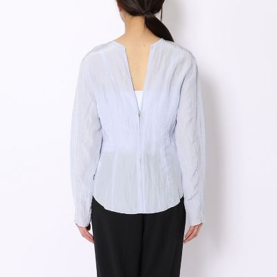 レーヨンワッシャークロス　クルーネックプルオーバー