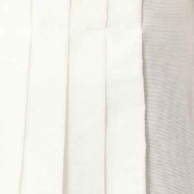 コットンシルク　プリーツフレンチスリーブブラウス