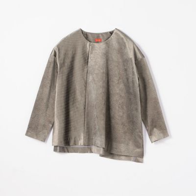 リキッドコーデュロイ　アシンメトリークルーネックプルオーバー