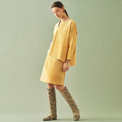 ＜maison TOMORROWLAND＞リキッドコーデュロイ　アシンメトリークルーネックプルオーバー