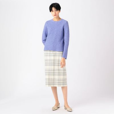 ポリプロピレンバイアスリブ　クルーネックプルオーバー