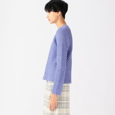 ポリプロピレンバイアスリブ　クルーネックプルオーバー