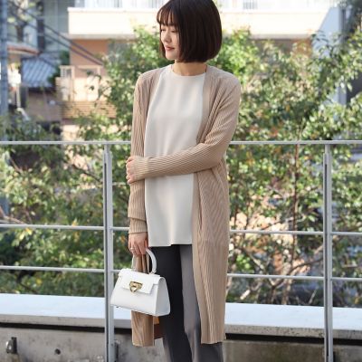 ハイツイストレーヨンナイロン　ロングカーディガン