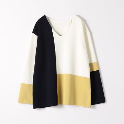 スムースニット　Ｖネックプルオーバー
