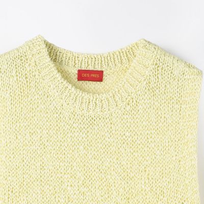ビニールヤーンニット　クルーネックプルオーバー