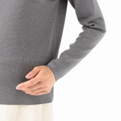 ベーシックウールグリッター　ボートネックプルオーバー