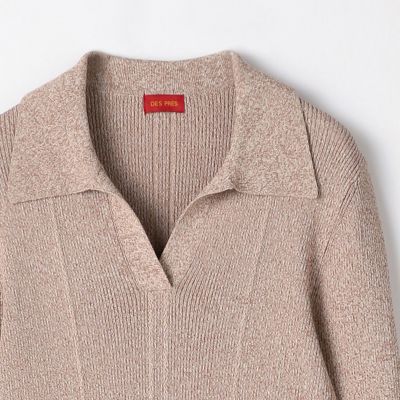 コットンナイロンリブ スキッパープルオーバー | maison