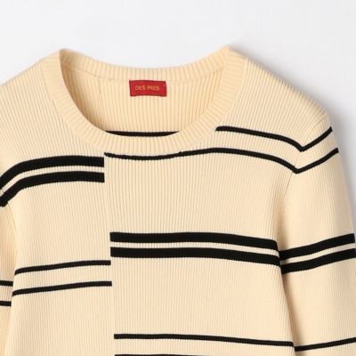 コットンナイロンリブ　クルーネックプルオーバー